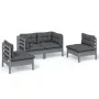 Gartenmöbel 4-teilig mit Kissen aus massivem Kiefernholz von vidaXL, Gartensets - Ref: Foro24-3096174, Preis: 344,55 €, Rabat...