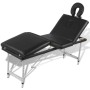 Klappbare Massageliege mit 4 Zonen, Struktur aus schwarzem Aluminium von vidaXL, Massageliegen - Ref: Foro24-110099, Preis: 1...