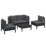 5-teiliges Gartenmöbel-Set mit Kissen aus massivem Kiefernholz von vidaXL, Gartensets - Ref: Foro24-3096182, Preis: 457,45 €,...