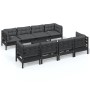 9-piece garden furniture set with solid pine wood cushions by vidaXL, Garden sets - Ref: Foro24-3096170, Price: 877,06 €, Dis...