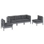 5-teiliges Gartenmöbel-Set mit Kissen aus massivem Kiefernholz von vidaXL, Gartensets - Ref: Foro24-3096186, Preis: 438,15 €,...