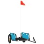 Fahrradanhänger aus Eisen und blauem Oxford-Stoff von vidaXL, Fahrradanhänger - Ref: Foro24-94163, Preis: 77,54 €, Rabatt: %