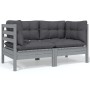 6-piece garden furniture set with solid pine wood cushions by vidaXL, Garden sets - Ref: Foro24-3096198, Price: 500,06 €, Dis...