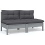6-piece garden furniture set with solid pine wood cushions by vidaXL, Garden sets - Ref: Foro24-3096198, Price: 500,06 €, Dis...