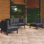 4-piece garden furniture set with solid pine wood cushions by vidaXL, Garden sets - Ref: Foro24-3096176, Price: 368,19 €, Dis...
