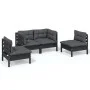 4-piece garden furniture set with solid pine wood cushions by vidaXL, Garden sets - Ref: Foro24-3096176, Price: 368,19 €, Dis...