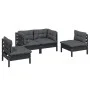 4-piece garden furniture set with solid pine wood cushions by vidaXL, Garden sets - Ref: Foro24-3096176, Price: 368,19 €, Dis...