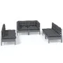Muebles de jardín 6 piezas con cojines de madera maciza de pino de vidaXL, Conjuntos de jardín - Ref: Foro24-3096210, Precio:...