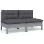 Garden furniture 6 pieces with cushions made of solid pine wood by vidaXL, Garden sets - Ref: Foro24-3096210, Price: 529,96 €...