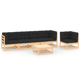 6-piece garden furniture set with solid pine wood cushions by vidaXL, Garden sets - Ref: Foro24-3083820, Price: 466,88 €, Dis...