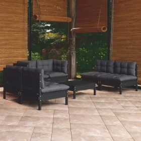 Garden furniture set 7 pieces and cushions solid pine wood by vidaXL, Garden sets - Ref: Foro24-3096218, Price: 629,35 €, Dis...