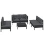 Gartenmöbel-Set 7-teilig und Kissen aus massivem Kiefernholz von vidaXL, Gartensets - Ref: Foro24-3096218, Preis: 647,23 €, R...