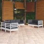 7-piece garden furniture set with cushions, made of solid pine wood. by vidaXL, Garden sets - Ref: Foro24-3096257, Price: 657...