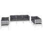 7-piece garden furniture set with cushions, made of solid pine wood. by vidaXL, Garden sets - Ref: Foro24-3096257, Price: 666...