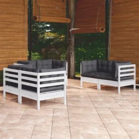 6-piece garden furniture set with solid pine wood cushions by vidaXL, Garden sets - Ref: Foro24-3096245, Price: 568,98 €, Dis...