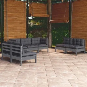 7-piece garden furniture set with solid pine wood cushions by vidaXL, Garden sets - Ref: Foro24-3096222, Price: 601,93 €, Dis...