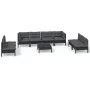 Garden furniture set 9 pieces and cushions solid pine wood by vidaXL, Garden sets - Ref: Foro24-3096242, Price: 847,11 €, Dis...