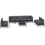 Gartenmöbel-Set 9-teilig und Kissen aus massivem Kiefernholz von vidaXL, Gartensets - Ref: Foro24-3096242, Preis: 871,59 €, R...