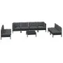 Gartenmöbel-Set 9-teilig und Kissen aus massivem Kiefernholz von vidaXL, Gartensets - Ref: Foro24-3096242, Preis: 847,11 €, R...