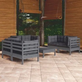 Gartenmöbel-Set 7-teilig und Kissen aus massivem Kiefernholz von vidaXL, Gartensets - Ref: Foro24-3096252, Preis: 596,78 €, R...