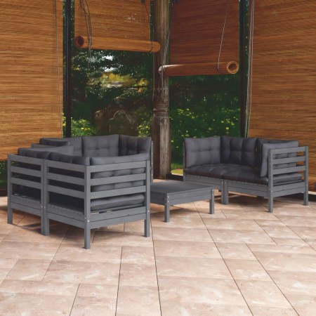 Garden furniture set 7 pieces and cushions solid pine wood by vidaXL, Garden sets - Ref: Foro24-3096252, Price: 621,32 €, Dis...