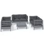 Garden furniture set 7 pieces and cushions solid pine wood by vidaXL, Garden sets - Ref: Foro24-3096252, Price: 621,32 €, Dis...