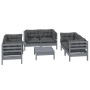 Garden furniture set 7 pieces and cushions solid pine wood by vidaXL, Garden sets - Ref: Foro24-3096252, Price: 621,32 €, Dis...