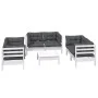 Garden furniture 7 pieces with solid pine wood cushions by vidaXL, Garden sets - Ref: Foro24-3096251, Price: 648,72 €, Discou...