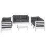Gartenmöbel 7-teilig mit Kissen aus massivem Kiefernholz von vidaXL, Gartensets - Ref: Foro24-3096251, Preis: 656,99 €, Rabat...