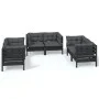 6-piece garden furniture set with solid pine wood cushions by vidaXL, Garden sets - Ref: Foro24-3096248, Price: 568,54 €, Dis...