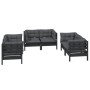 6-teilige Gartenmöbel mit Kissen aus massivem Zirbenholz von vidaXL, Gartensets - Ref: Foro24-3096248, Preis: 575,77 €, Rabat...