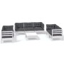 Garden furniture 8 pieces with solid pine wood cushions by vidaXL, Garden sets - Ref: Foro24-3096263, Price: 786,34 €, Discou...
