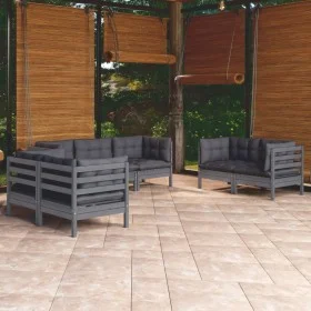 Garden furniture set 7 pieces and cushions solid pine wood by vidaXL, Garden sets - Ref: Foro24-3096258, Price: 632,08 €, Dis...