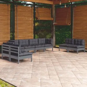 8-piece garden furniture set with solid pine wood cushions by vidaXL, Garden sets - Ref: Foro24-3096234, Price: 678,05 €, Dis...