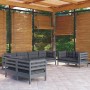 8-teiliges Gartenmöbel-Set mit Kissen aus massivem Kiefernholz von vidaXL, Gartensets - Ref: Foro24-3096270, Preis: 712,91 €,...
