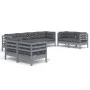 8-piece garden furniture set with solid pine wood cushions by vidaXL, Garden sets - Ref: Foro24-3096270, Price: 684,69 €, Dis...
