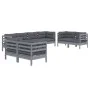 Juego de muebles de jardín 8 pzas y cojines madera pino maciza de vidaXL, Conjuntos de jardín - Ref: Foro24-3096270, Precio: ...