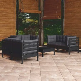 Gartenmöbel-Set 7-teilig und Kissen aus massivem Kiefernholz von vidaXL, Gartensets - Ref: Foro24-3096254, Preis: 648,39 €, R...