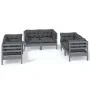 6-teiliges Gartenmöbel-Set mit Kissen aus massivem Kiefernholz von vidaXL, Gartensets - Ref: Foro24-3096246, Preis: 540,53 €,...