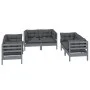 6-teiliges Gartenmöbel-Set mit Kissen aus massivem Kiefernholz von vidaXL, Gartensets - Ref: Foro24-3096246, Preis: 540,53 €,...