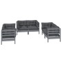 6-teiliges Gartenmöbel-Set mit Kissen aus massivem Kiefernholz von vidaXL, Gartensets - Ref: Foro24-3096246, Preis: 547,38 €,...
