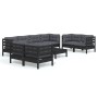 Garden furniture set 9 pieces and cushions solid pine wood by vidaXL, Garden sets - Ref: Foro24-3096278, Price: 882,21 €, Dis...