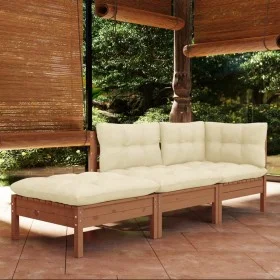 3-piece garden furniture set with solid pine wood cushions by vidaXL, Garden sets - Ref: Foro24-3096283, Price: 275,21 €, Dis...