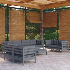 9-piece garden furniture set with solid pine wood cushions by vidaXL, Garden sets - Ref: Foro24-3096276, Price: 799,25 €, Dis...