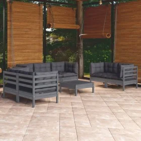 Garden furniture set 8 pieces and cushions solid pine wood by vidaXL, Garden sets - Ref: Foro24-3096264, Price: 728,47 €, Dis...