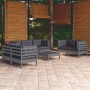 Gartenmöbel-Set 8-teilig und Kissen aus massivem Kiefernholz von vidaXL, Gartensets - Ref: Foro24-3096264, Preis: 727,72 €, R...
