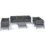 Gartenmöbel-Set 8-teilig und Kissen aus massivem Kiefernholz von vidaXL, Gartensets - Ref: Foro24-3096264, Preis: 727,72 €, R...