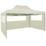 Professional folding tent with 4 cream-colored steel walls 3x4m by vidaXL, Tents and gazebos - Ref: Foro24-48894, Price: 174,...