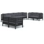 Garden furniture set 8 pieces and cushions solid pine wood by vidaXL, Garden sets - Ref: Foro24-3096272, Price: 760,85 €, Dis...