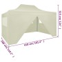 Professional folding tent with 4 cream-colored steel walls 3x4m by vidaXL, Tents and gazebos - Ref: Foro24-48894, Price: 174,...